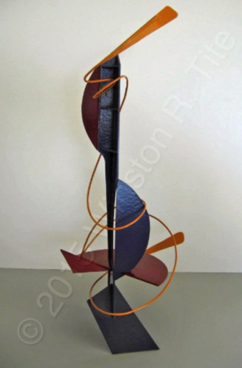 Around & About
Illustration Bd., Bristol Bd.,
Alum. Wire, Paint
6&rdquo;L. x 4 5/8&rdquo;W. x 12 7/8&rdquo;H.
2015